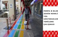 PERPA B Blok Zemin Renkli Yol Göstergeleri Yenileme Çalışması